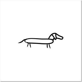 Wiener Dog stick figure Posters and Art